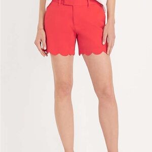 Bundle of 2 Lands’ End Mid Rise Scalloped Hem 5” Chino Shorts